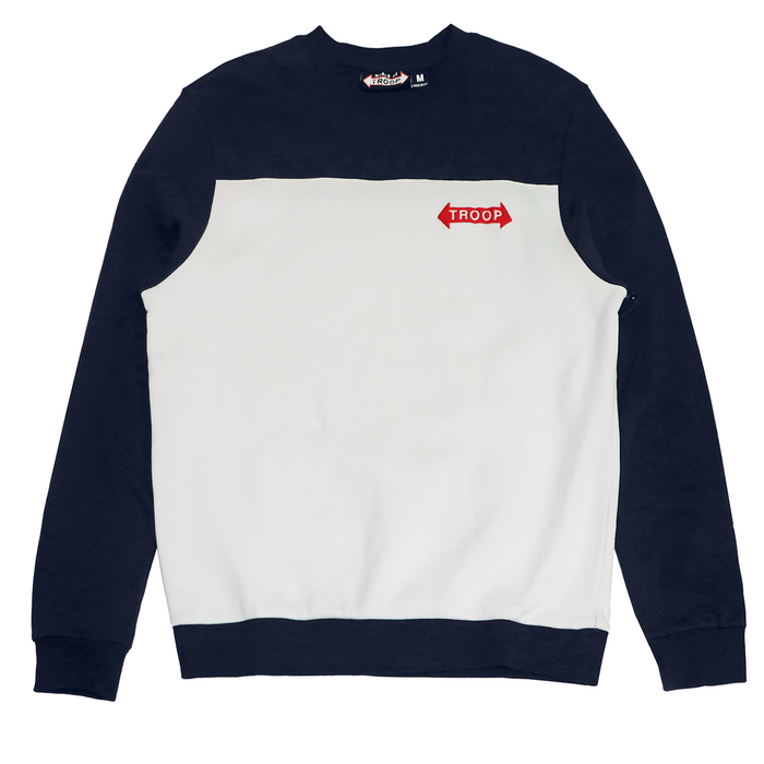 Navy & White Crewneck