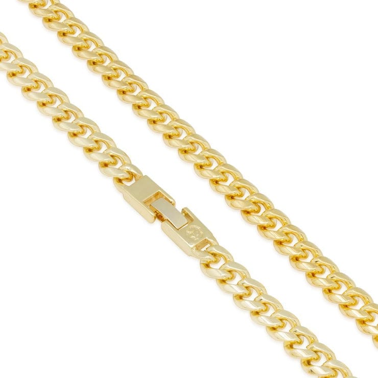 8mm Miami Cuban Link Chain Choker Set