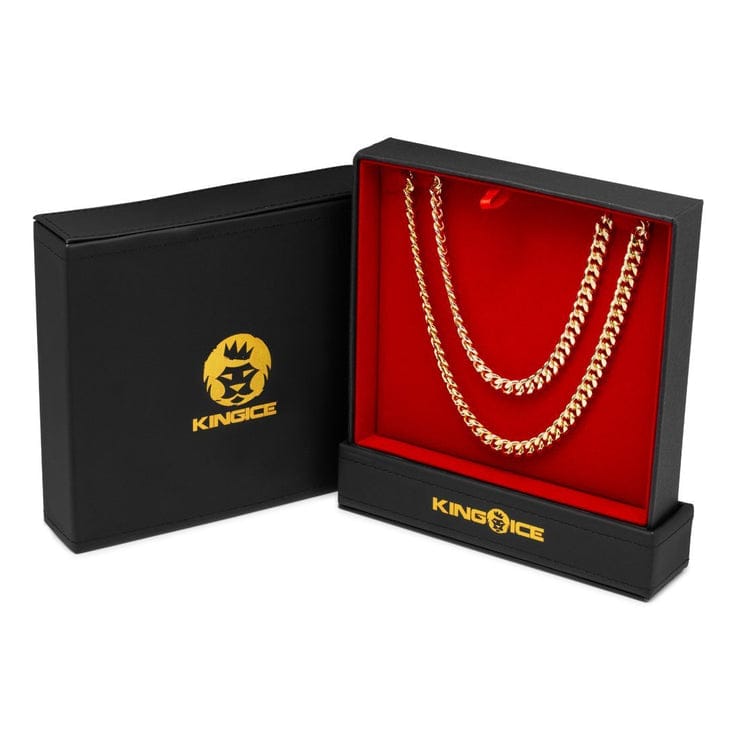 8mm Miami Cuban Link Chain Choker Set
