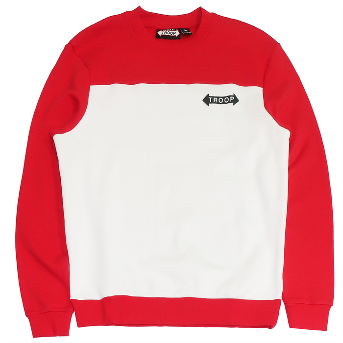 Red & White Crewneck